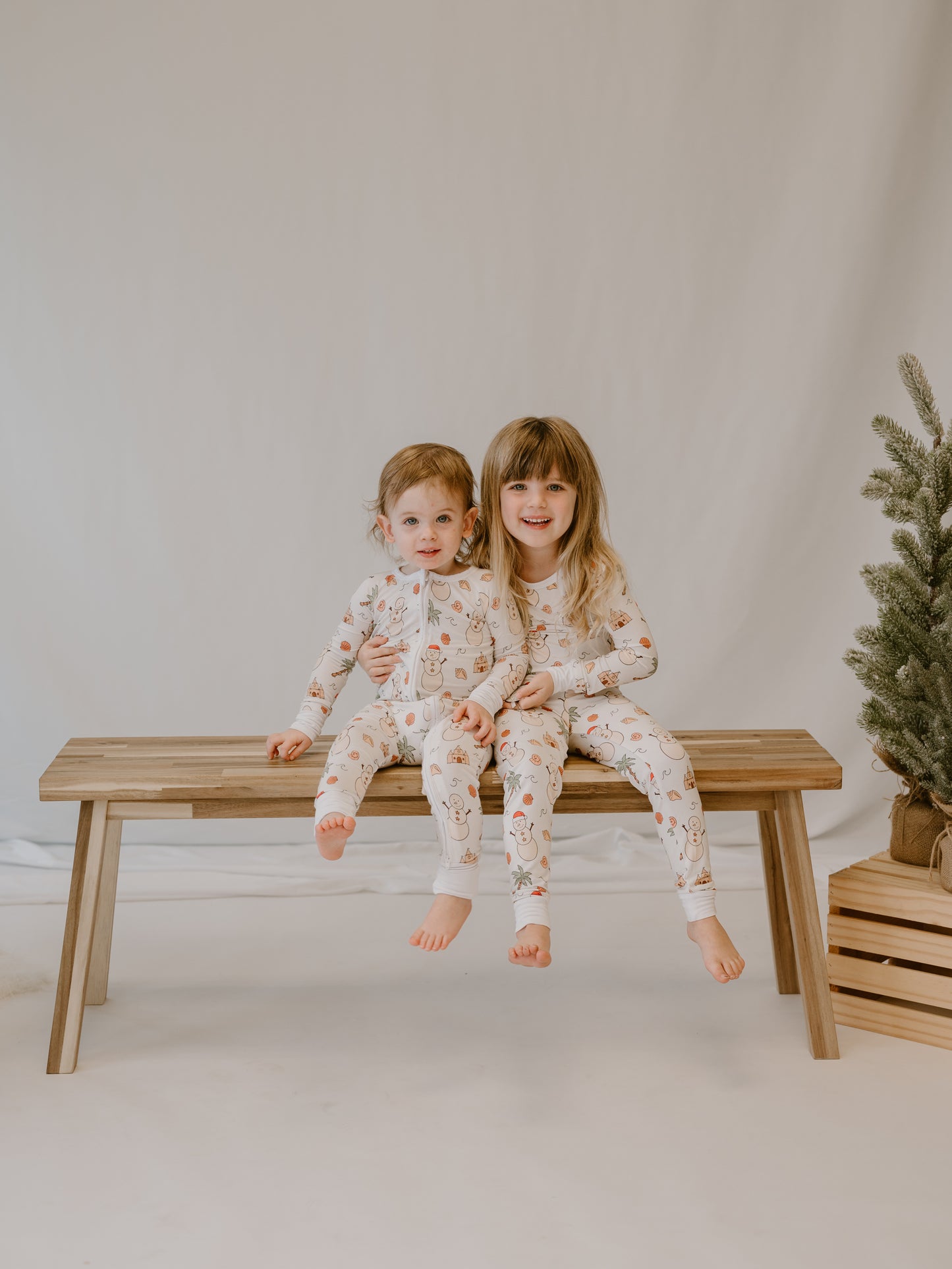 Jingle Bells and Sea Shells Two Piece Pajamas